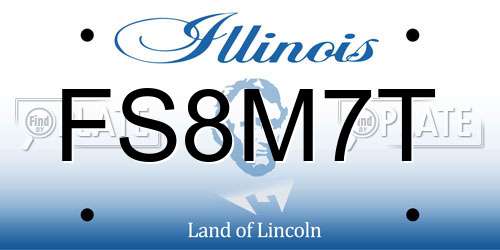 FS8M7T Illinois License Plate