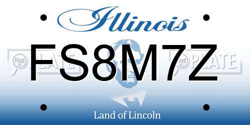 FS8M7Z Illinois License Plate