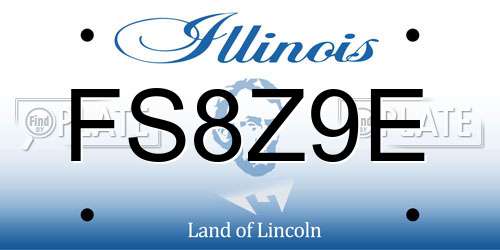 FS8Z9E Illinois License Plate
