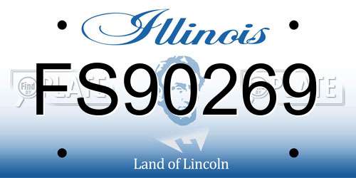 FS90269 Illinois License Plate