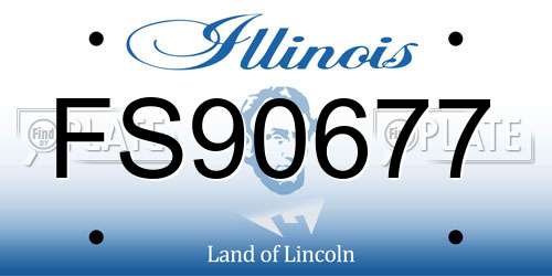 FS90677 Illinois License Plate