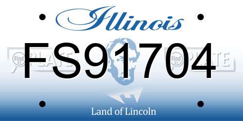 FS91704 Illinois License Plate