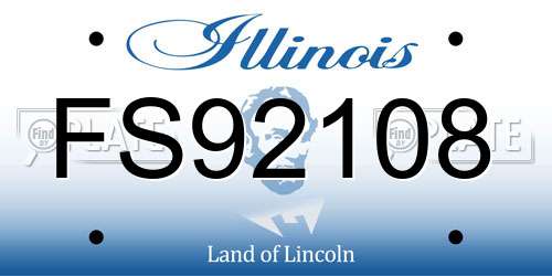 FS92108 Illinois License Plate