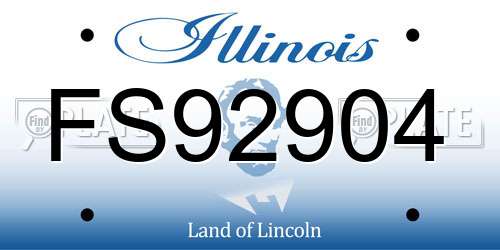 FS92904 Illinois License Plate