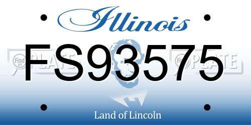 FS93575 Illinois License Plate