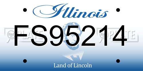 FS95214 Illinois License Plate