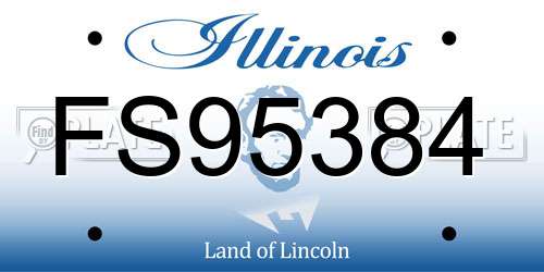 FS95384 Illinois License Plate
