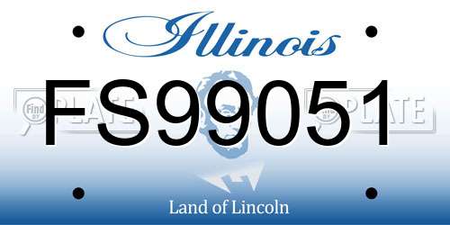 FS99051 Illinois License Plate