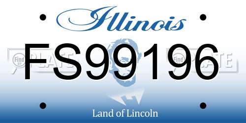 FS99196 Illinois License Plate