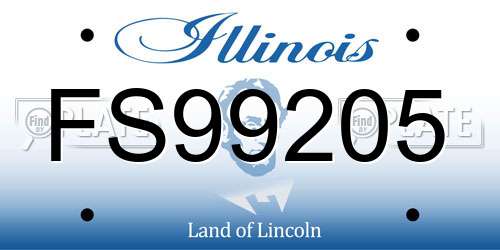 FS99205 Illinois License Plate