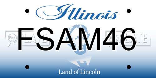 FSAM46 Illinois License Plate
