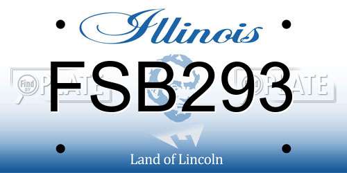 FSB293 Illinois License Plate