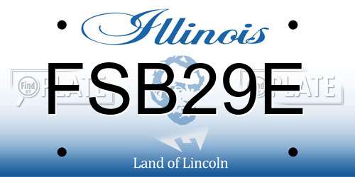 FSB29E Illinois License Plate