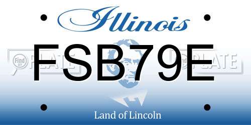 FSB79E Illinois License Plate