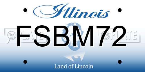 FSBM72 Illinois License Plate