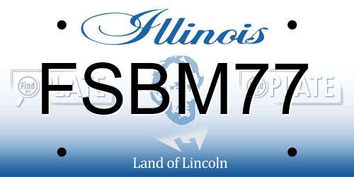 FSBM77 Illinois License Plate