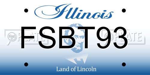 FSBT93 Illinois License Plate