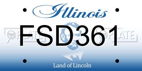 FSD361 Illinois License Plate