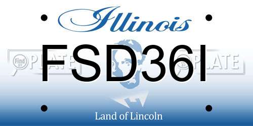 FSD36I Illinois License Plate