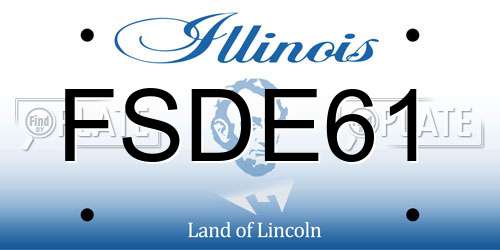 FSDE61 Illinois License Plate