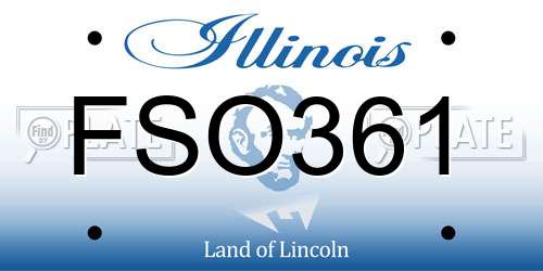 FSO361 Illinois License Plate