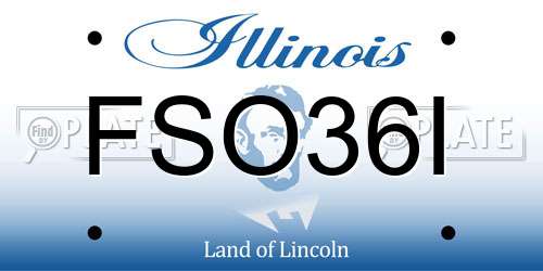 FSO36I Illinois License Plate