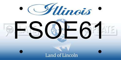 FSOE61 Illinois License Plate