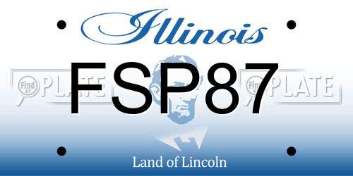 FSP87 Illinois License Plate