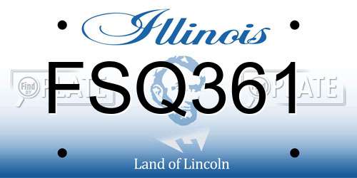 FSQ361 Illinois License Plate