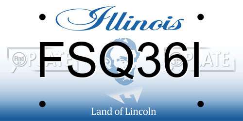 FSQ36I Illinois License Plate