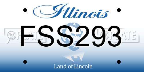 FSS293 Illinois License Plate