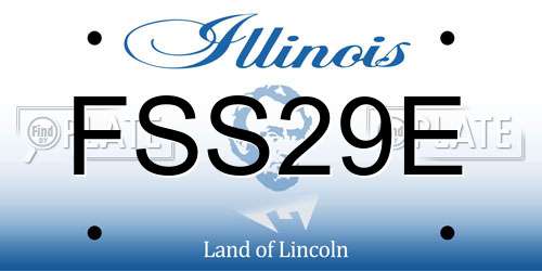 FSS29E Illinois License Plate