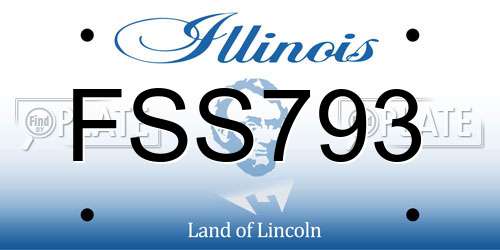 FSS793 Illinois License Plate