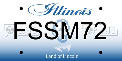 FSSM72 Illinois License Plate