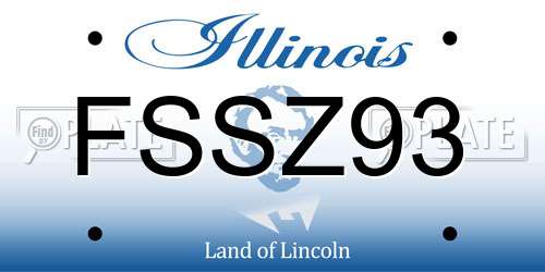 FSSZ93 Illinois License Plate