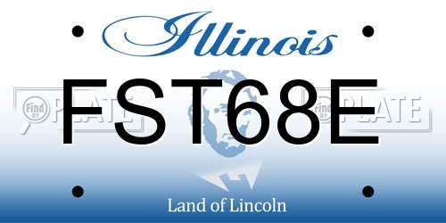FST68E Illinois License Plate