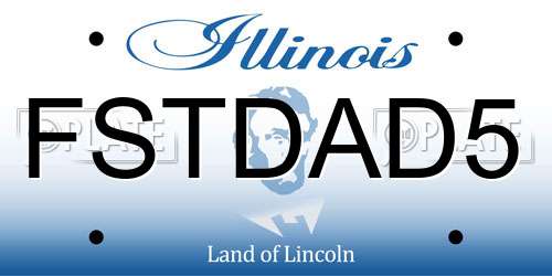 FSTDAD5 Illinois License Plate