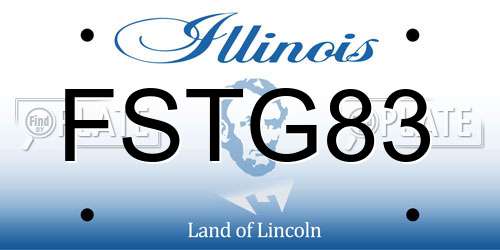 FSTG83 Illinois License Plate