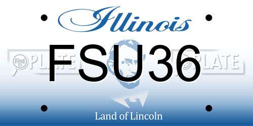FSU36 Illinois License Plate
