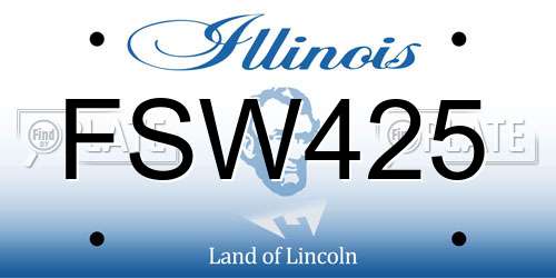 FSW425 Illinois License Plate