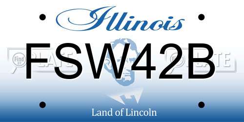 FSW42B Illinois License Plate