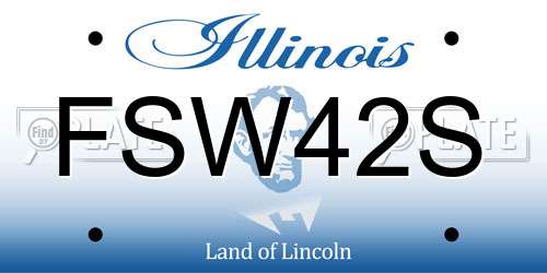 FSW42S Illinois License Plate