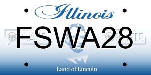 FSWA28 Illinois License Plate