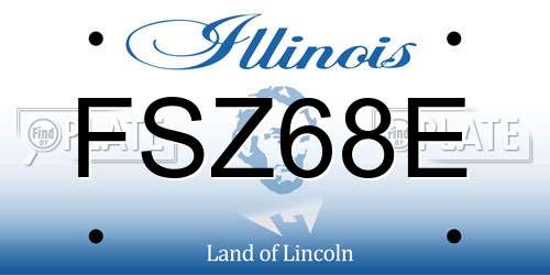 FSZ68E Illinois License Plate