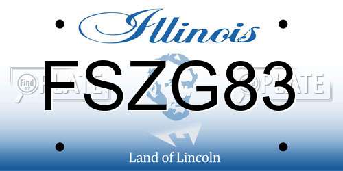 FSZG83 Illinois License Plate