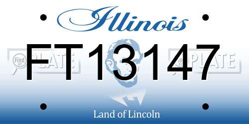FT13147 Illinois License Plate