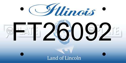 FT26092 Illinois License Plate