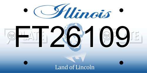 FT26109 Illinois License Plate