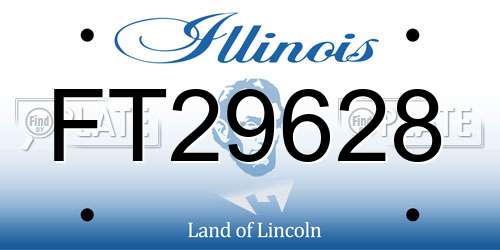 FT29628 Illinois License Plate