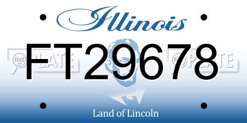 FT29678 Illinois License Plate